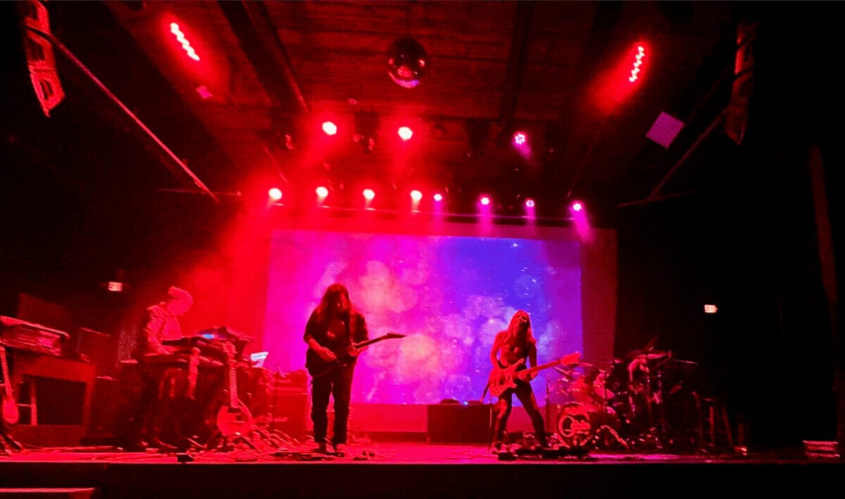The Italian band Goblin, performing at the Park Theatre in Osborne for the 45th anniversary screening of Suspiria.