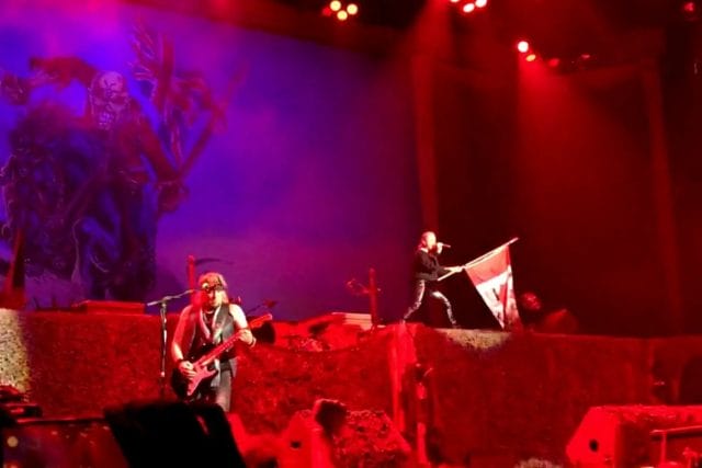 A picture of Iron Maiden performing in Winnipeg back in 2019 during their Canadian tour.